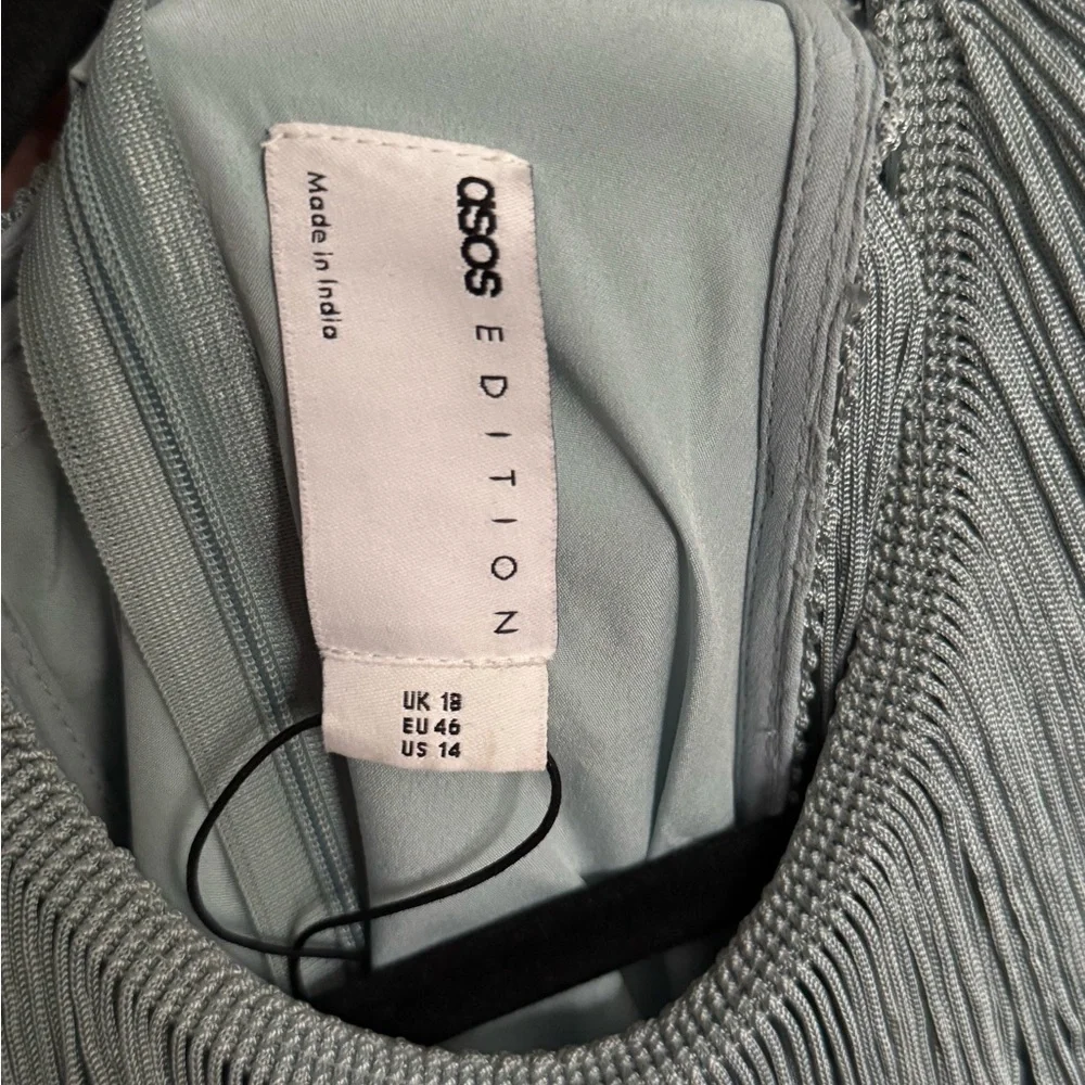 ASOS Fringe Detail Maxi Dress - Gray - Picture 3 of 5